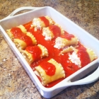Chicken and Cheese Lasagna Rollups