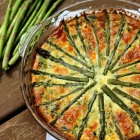 Crustless Asparagus Quiche with Spinach and Mushrooms