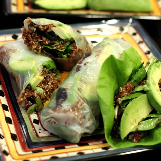 Quinoa Spring Rolls with Avocado