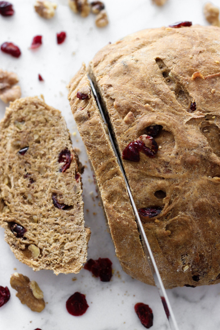Whole Wheat Cranberry Walnut Bread (vegan!) made with Red Star Yeast-10